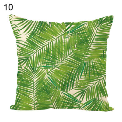 

Green Leaves Soft Linen Throw Pillow Case Cushion Cover Sofa Bed Car Home Decor