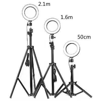 

Adjustable 160mm Photography LED Selfie Light-Ring Stepless Lighting Dimmable Fill Light Lamp With USB For Live Streaming Camera V