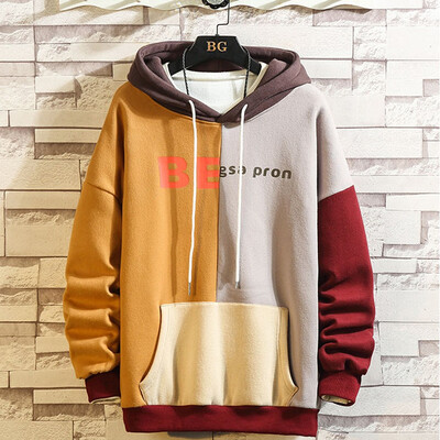 

Gobestart Mens Casual Letter Printed Long Sleeve Cotton Hoodies Pockets Top Sweatshirt