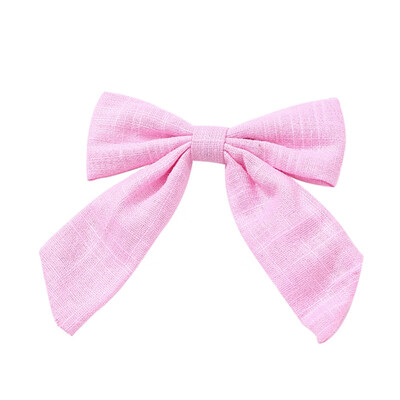 

Casual New Baby Children Girls Hairpin 14 Colors Cloth Cute Sweet High Quality Swallowtail Bowknot Shape Solid Colors Hair Clip