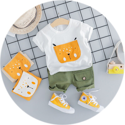 

Casual Boy Clothes Set Summer Print T-shirt For Kids Clothes Sports Pants Fashion Toddler baby Boy Clothes