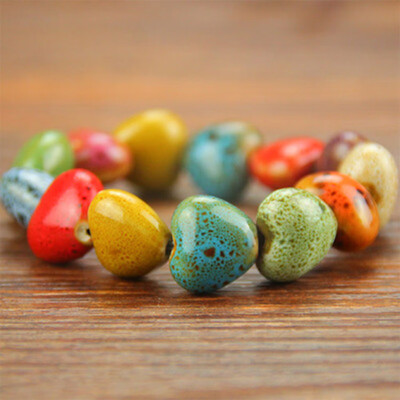 

Heart Shaped Vintage Beads Lady Bracelet Bohemia Ceramic Stone Charm Women Bangles Fashion Yoga Gift