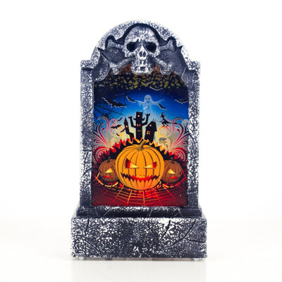 

Halloween Theme Decor Creative Tombstone Shape LED Lamp Multipurpose Home Table Decoration Festival Party Bar Atmosphere Props