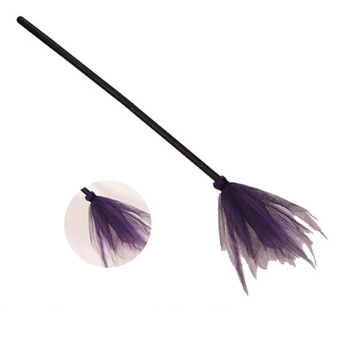 

Halloween Witch Broom For Cosplay Costume Party Props Smooth And Light Handle Design