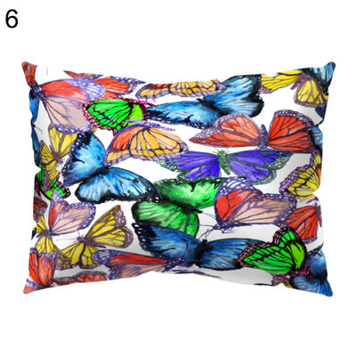 

Colorful Butterfly Rectangle Throw Pillow Case Cushion Cover Home Car Decor