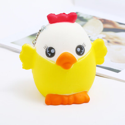 

YIWULAYellow Cute Chick Super Slow Rising Scented Relieve Stress Toy Keychain