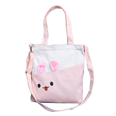 

Women Emotion Rabbit Ear Crossbody Shoulder Tote Handbag School Student Pouch