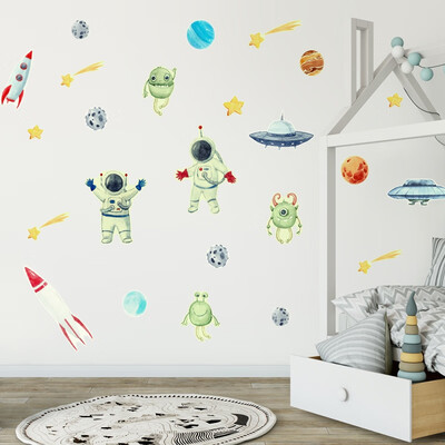

Home Decor Sticker DIY Creative Cartoon Universe Astronaut Luminous Glowing Sticker Shining for Kindergarten Bedroom in the Dark