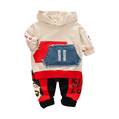 

Autumn Set Baby Boys Long Sleeve Letter Hoodie Sweatshirt TopsPants Trouser Costume Set