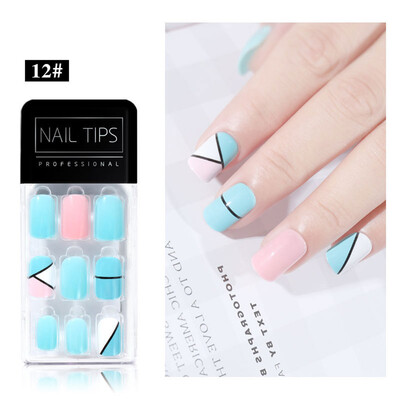

Gobestart Finished Nail Patches 30Pcs Boxed Removable Repeated Use Of fake Nail Patches