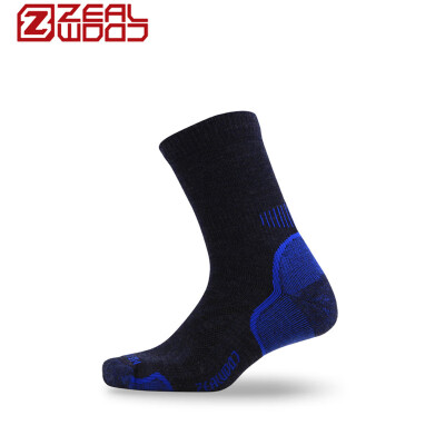 

Saile ZEALWOOD Merino wool mountaineering ski hiking warm antibacterial wool socks north of the land I blue 18007Z040