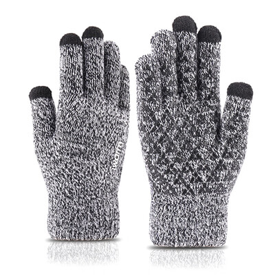 

Knitted Gloves Touch Screen High Quality Thicken Warm Gloves Winter Autumn Men Mitten 1pair