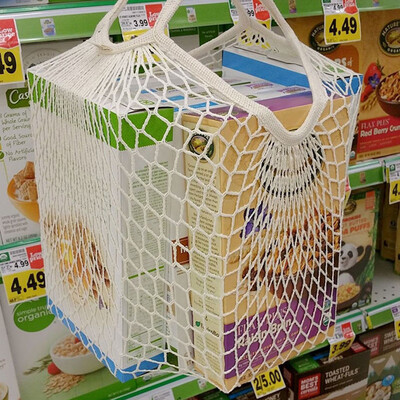 

Gobestart Mesh Net Turtle Bag String Shopping Bag Reusable Fruit Storage Handbag Totes New