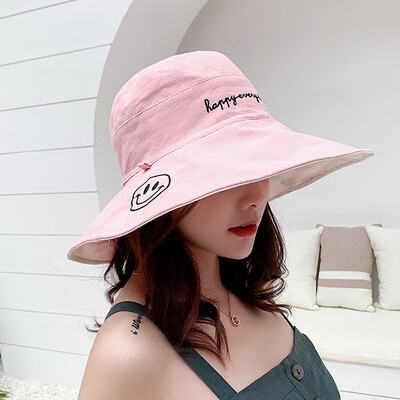 

Double-sided fishermans hat Korean casual big-brim sunshade hat outdoor fashion beach cap sun-proof hat