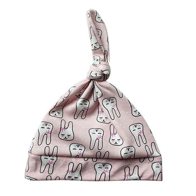 

1pcs Baby Hats cotton Knotted Cartoon Printed Hats&Caps For 0-24 Months Newborn Baby Accessories