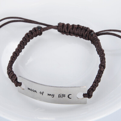 

Bracelet My Sun&Stars My Life Moon English Letter Metal Braided Style New Fashion Couple Chain