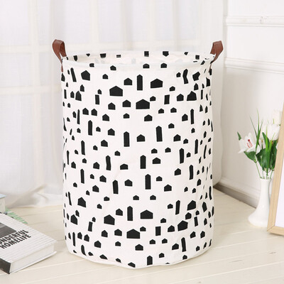 

Gobestart Cotton Linen Waterproof PE Coating Storage Basket Sundries Storage Box