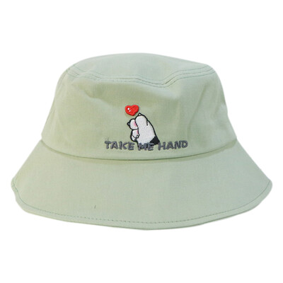 

2019 Cap Women Fashion Unisex Concise Casual Cartoon Letter Printed Folding Sunscreen Bucket Hat casquette gorras sombrero mujer