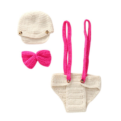 

Cute Soft Newborn Baby Photography Props Baby Hat Cap Baby GirlBoy Clothes Newborn Crochet Outfits