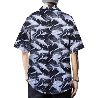 

Tailored Mens 3D New Summer Stripe Printed Short-Sleeved Shirt Fashion Blouse Top