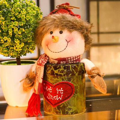 

Tailored Santa Claus Snowman Elk Christmas Candy Packaging Christmas Candy Jar Decoration