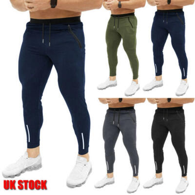 

MENS SLIM TRACKSUIT BOTTOMS SKINNY JOGGERS SWEAT PANTS JOGGING GYM TROUSERS UK