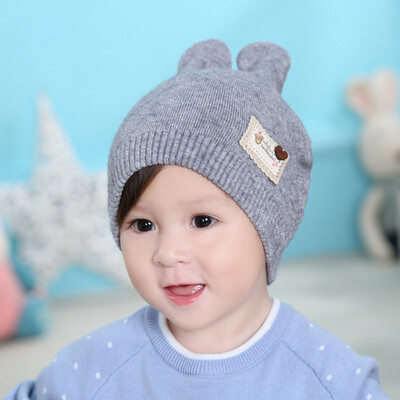 

2017 New 3 Seasons Infant Baby Toddler Knitted Baby Hat Adorable Rabbit Long Ear Hats Baby Bunny Beanie Cap Photo Props New