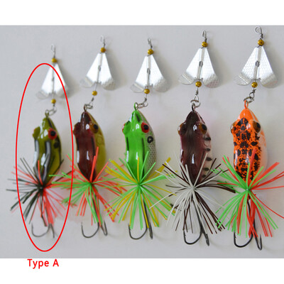 

1PCS Hard Fishing Lure With Propeller Large Noise Isca Frog Lure 135mm 15g Pesca Frog Sinking Snakehead Bait Fishing