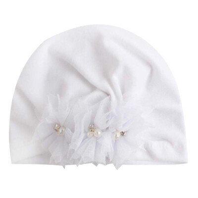 

1Pc 2020 Fashion Flower Baby Girls Hat Newborn Elastic Baby Turban Hats for Girls Cotton Infant Beanie Cap