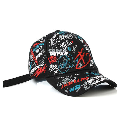 

Graffiti Baseball Cap Unisex Long Strap Hat Adjustable Visor Hat