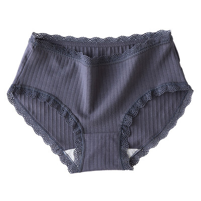 

Women Cotton Soft Briefs Sexy Lingerie Women Mid Rise Panties Underwear sexy lace Solid Color Breathable Briefs