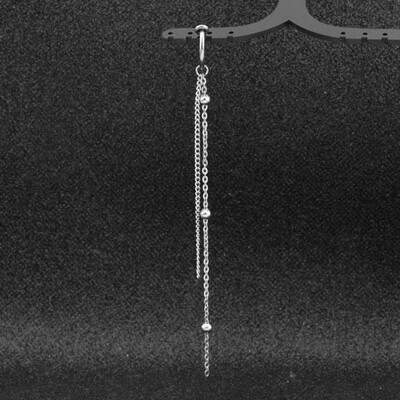 

Paragraph Single Long Chain Ear Ring Ear Clip Simple Fashion Unisex Ear Chains Hot Gifts just 1 not 1 pair