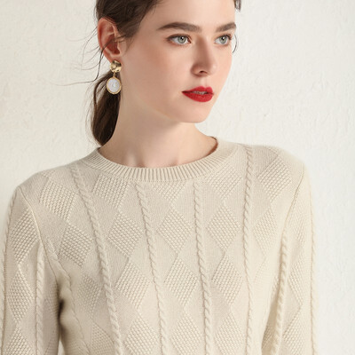 

Cashmere lady 19 new autumnwinter pure cashmere albus white cashmere style diamond shaped thick round collar pure cashmere lady