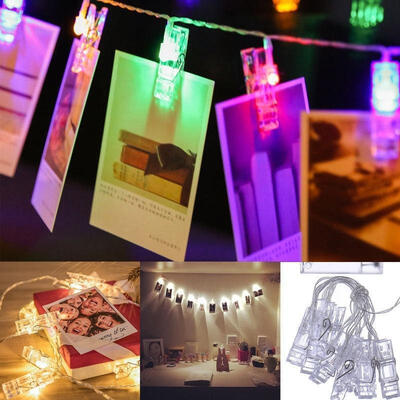 

22M 20 LED Card Photo Clip Lights 3xAA Battery Party Wedding Home Decoration