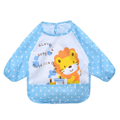 

Lovely Infant Waterproof Bib Apron Cute Apron Clothing Lunch Practical Baby I Love MamaPapa Print Bib