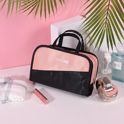 

Toponeto Color Bumper Cosmetic Bag Large Capacity Travel Multi Function Two In One Bag Ha