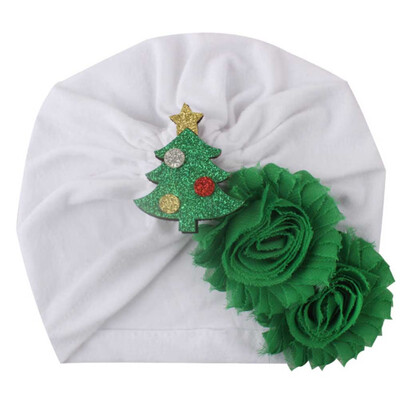 

Christmas Baby Head wrap Bow Elastic Hat Hat wear Cap Warm Hairband Headband