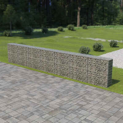 

Gabion Wall with Covers Galvanized Steel 236"x118"x394"