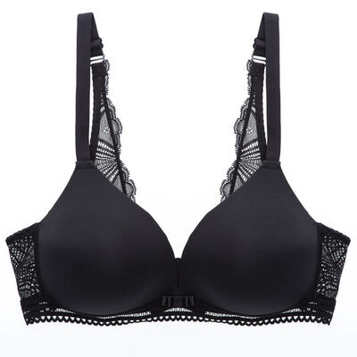 

Women Lace Bra Underwear Sexy Gathered Adjustment Lace Bra Girl Wire Free Bralette