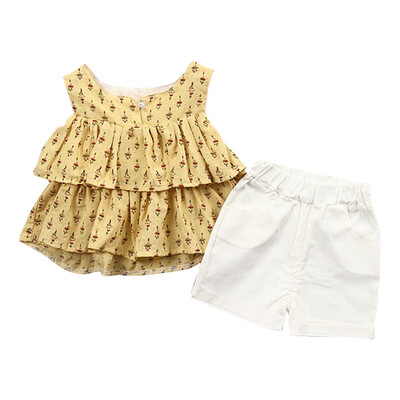 

Baby Girl Clothes Summer Toddler Baby Girls Casual Print Sleeveless Tops VestShorts Suits Costume Set for Girls