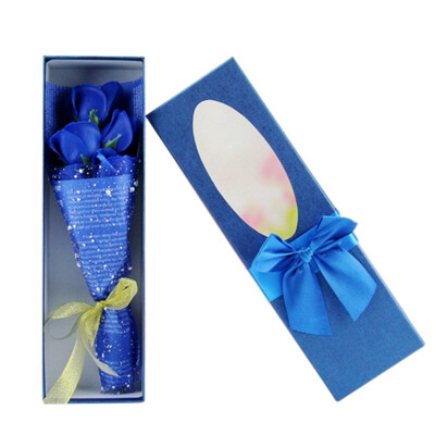 

5PC Valentines Day Roses Artificial Flower Storage Box Gift For Anniversary Gifts Flowers For Wedding Decoration