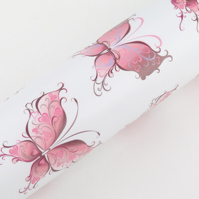 

Pink DIY High-heeled Shoes Butterflies Removable Wall Sticker for Home Decoration