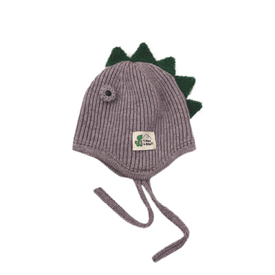 

Cute Winter Newborn Cute Warm Kids Girls Boys Baby Dinosaur Design Hats Knitted Wool Hemming Caps