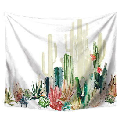 

Drop Shipping Cactus Watercolor Hanging Wall Tapestries Mandala Bohemian Tapestry Landscape Wallpaper Wall Art Shawl Throw