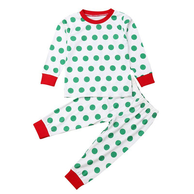 

Autumn Baby Kids Girls Boys Polka Dot Print Sleepwear Set Long Sleeve Blouse TopsPants Pajamas