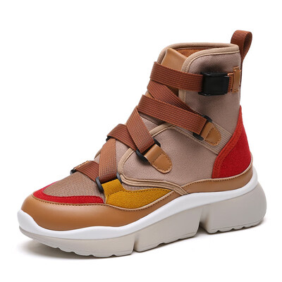 

New 2018 Autumn Flats Shoes Women Casual Flat High Ladies Platform Shoes Woman Winter Breathable Sneakers Comfort 35-40