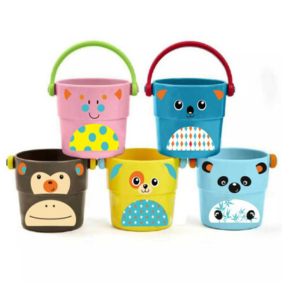 

YIWULA5 Pcs Baby Kids Bath Toys Swimming Wash Play Colorful Funny Toys Cute Animal