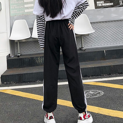 

Women Harem Pants Hip Hop Fashion Loose Beam Legs Streetwear Casual Female Harajuku High Waist Trousers