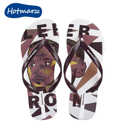 

hotmarzz non-slip printed mens flip-flops summer flip-flops beach shoes
