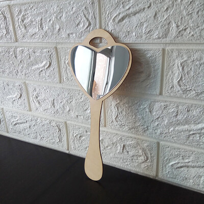 

Toponeto Nordic Wooden Mirror Cartoon Butterfly Rabbit Baby Kids Room Decor Handle Mirror